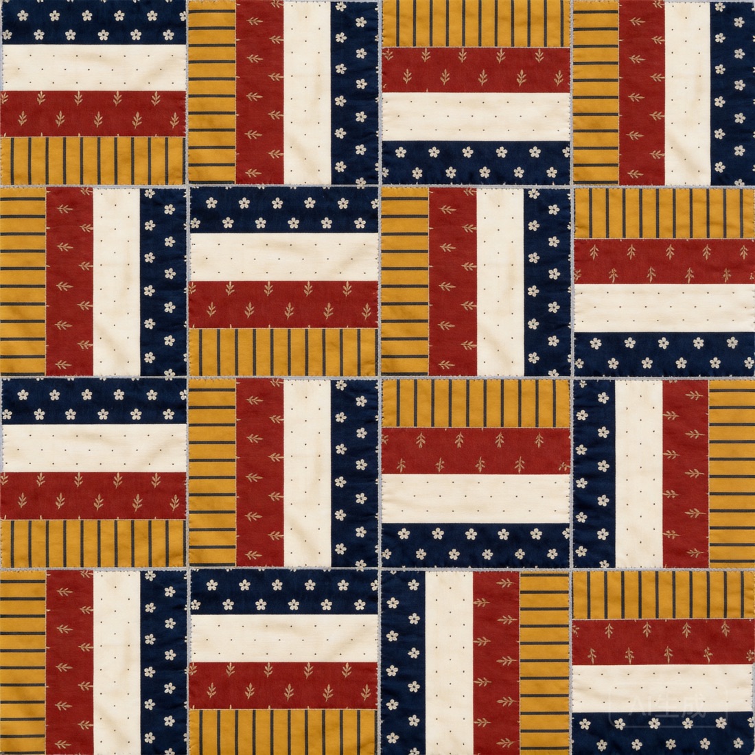 Rail Fence quilt example